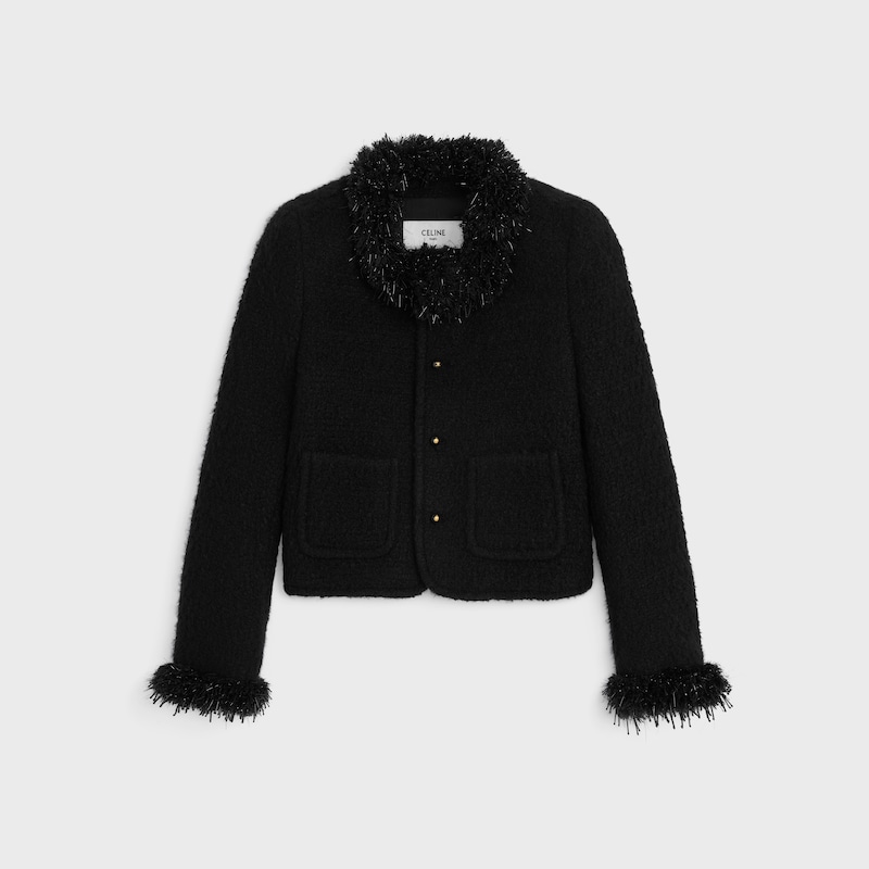 chelsea jacket in cashmere and wool natteacute