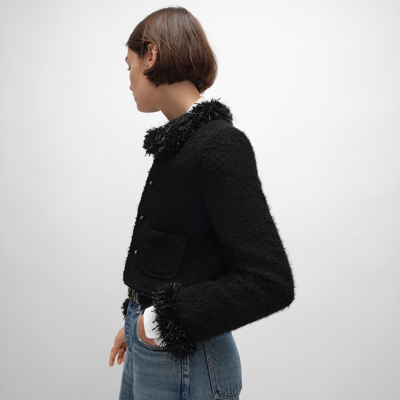 chelsea jacket in cashmere and wool natteacute