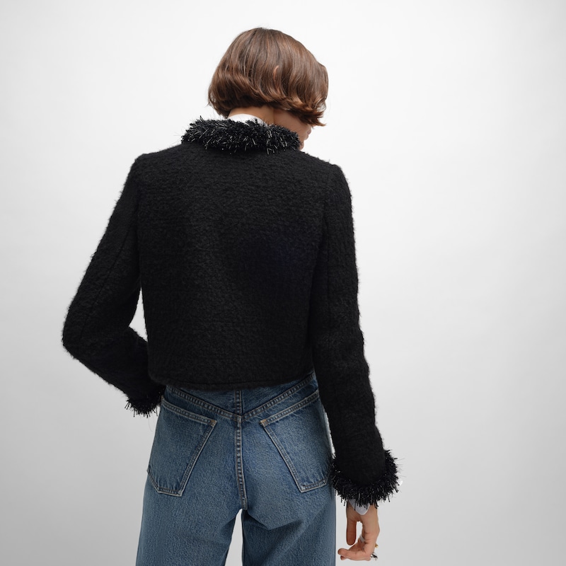 chelsea jacket in cashmere and wool natteacute