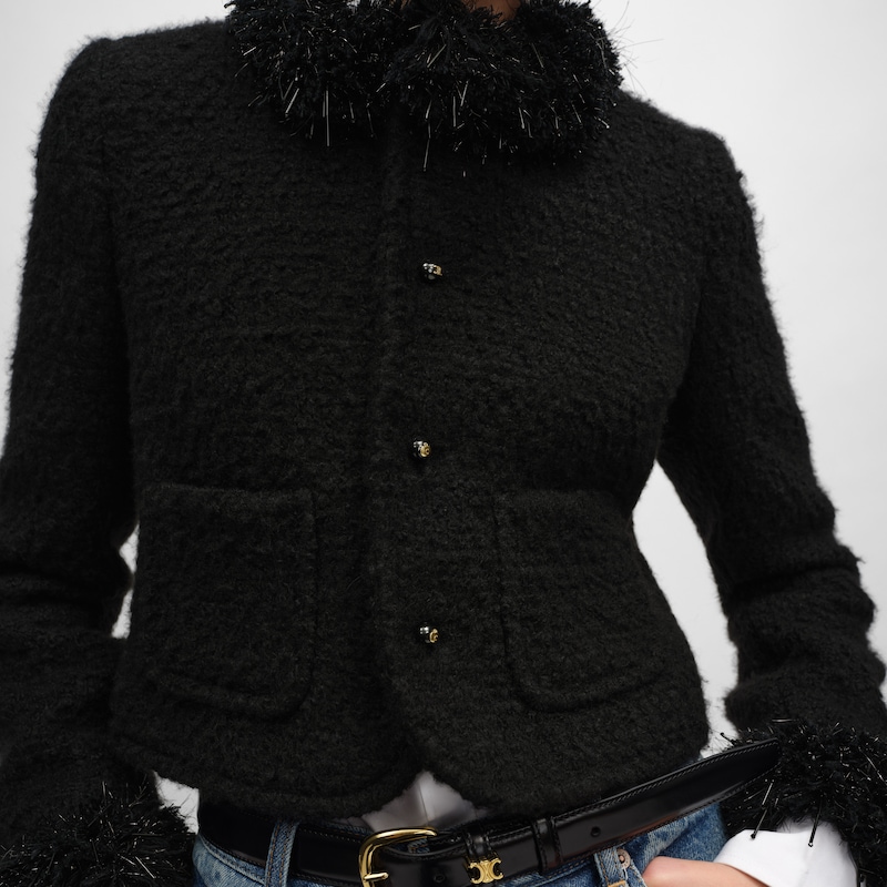 chelsea jacket in cashmere and wool natteacute