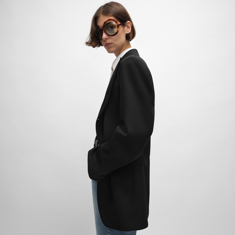 colonne jacket in diagonal wool