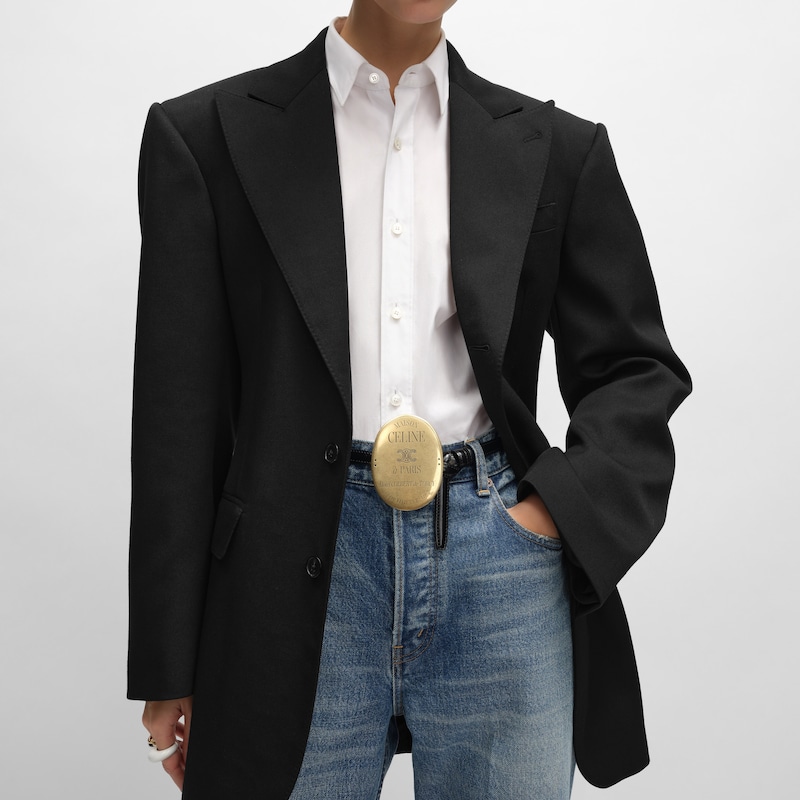 colonne jacket in diagonal wool