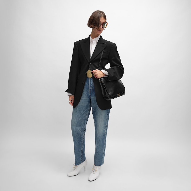 colonne jacket in diagonal wool