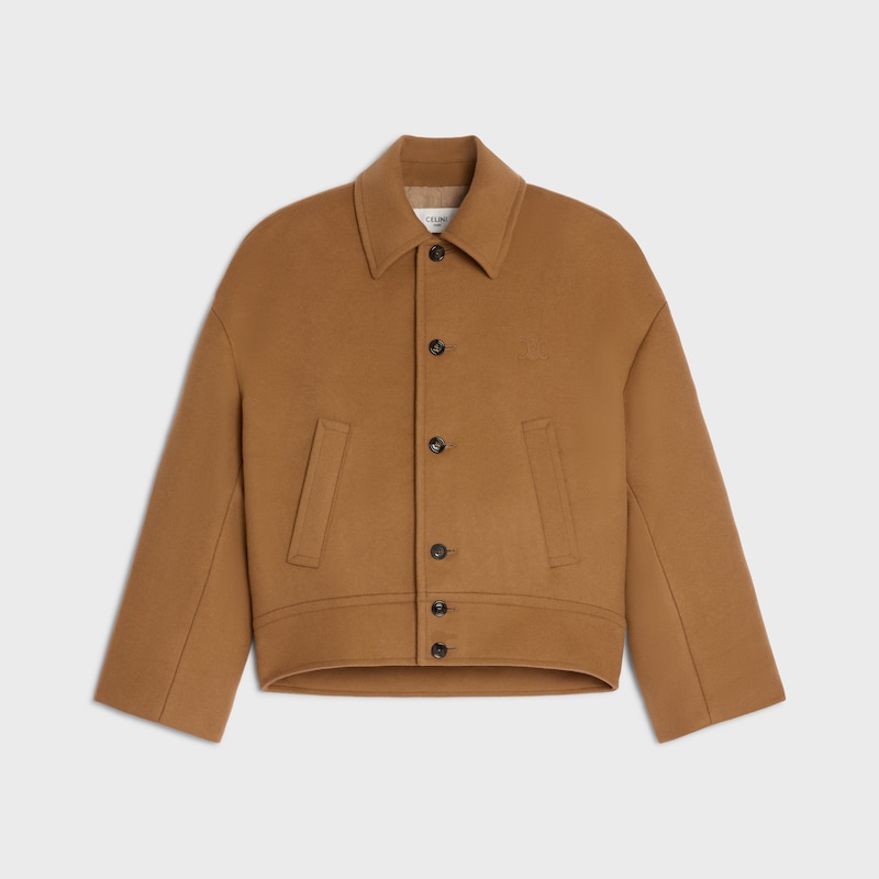 jacket in double-face wool cashmere