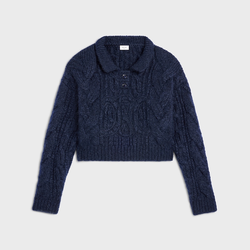 sweater in aran mohair and wool