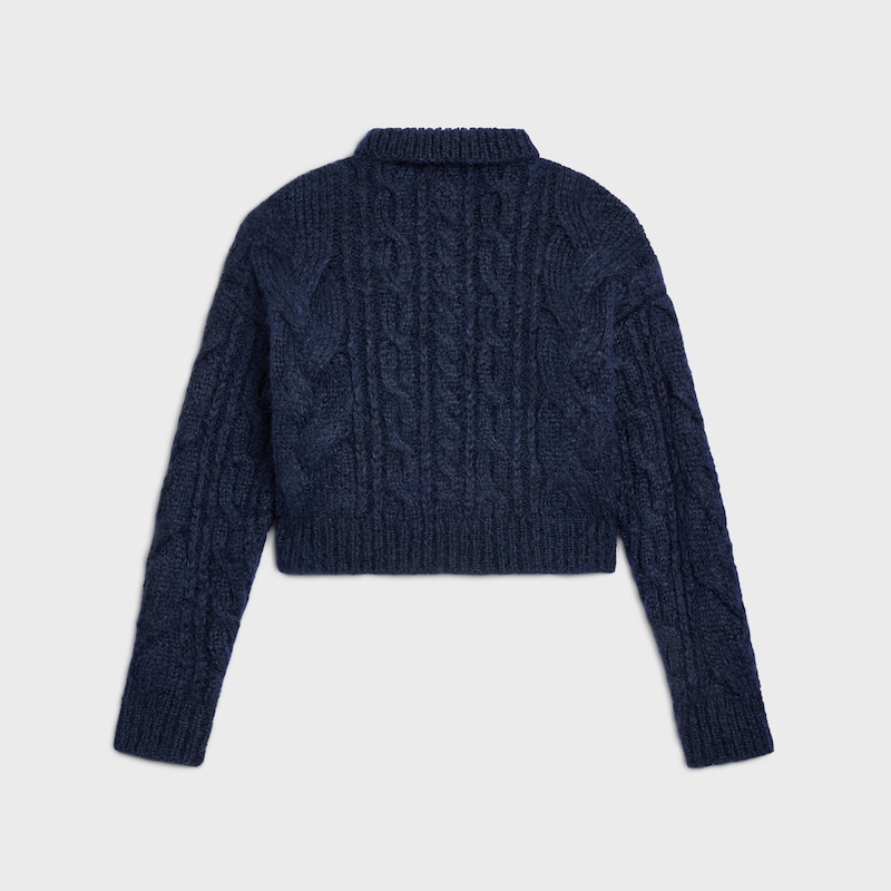 sweater in aran mohair and wool