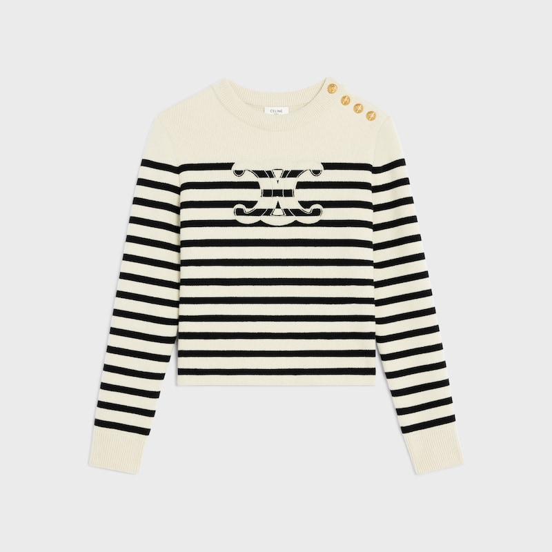 crew neck sweater in wool cashmere