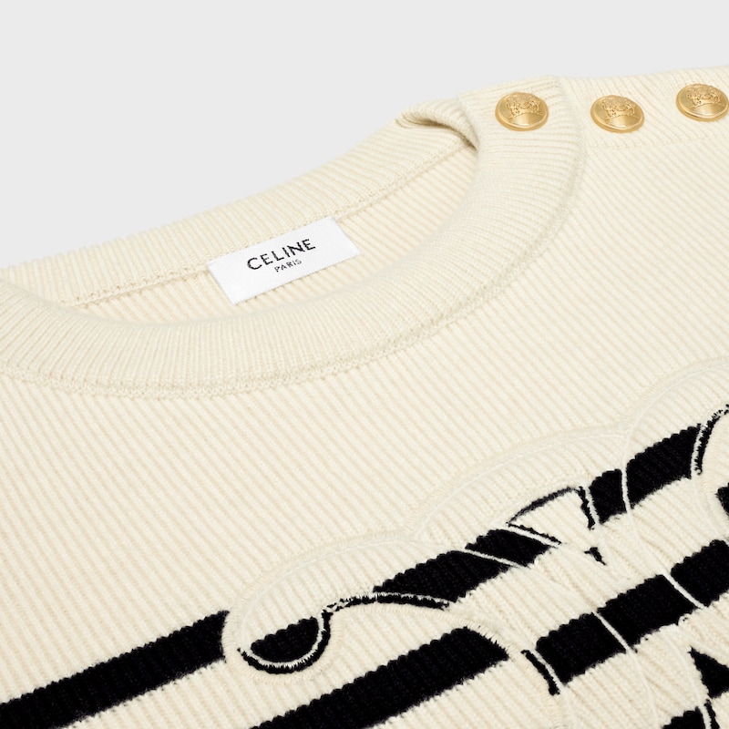 crew neck sweater in wool cashmere