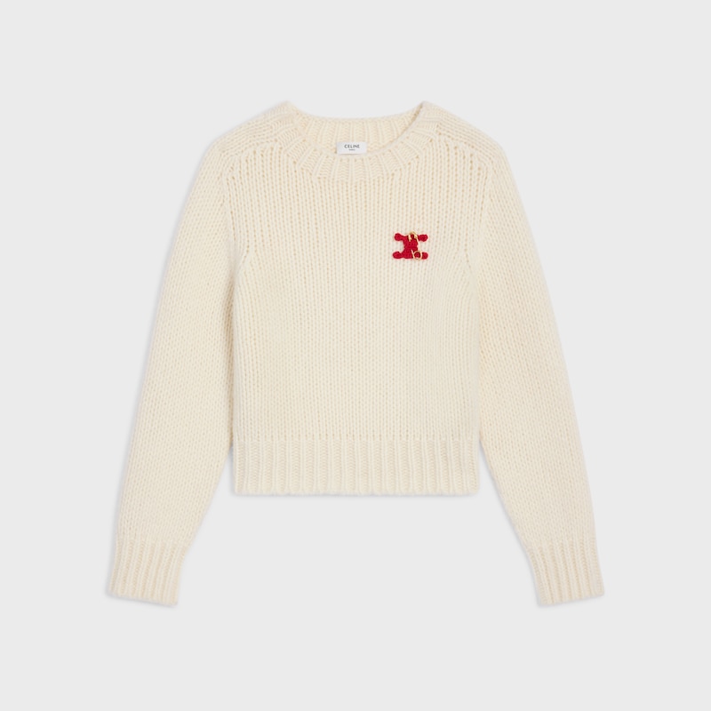 crewneck sweater in cashmere and silk