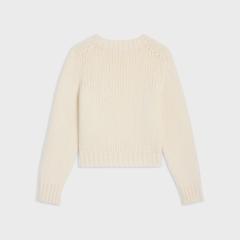 crewneck sweater in cashmere and silk