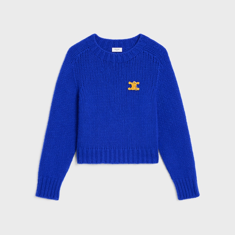 crewneck sweater in cashmere and silk