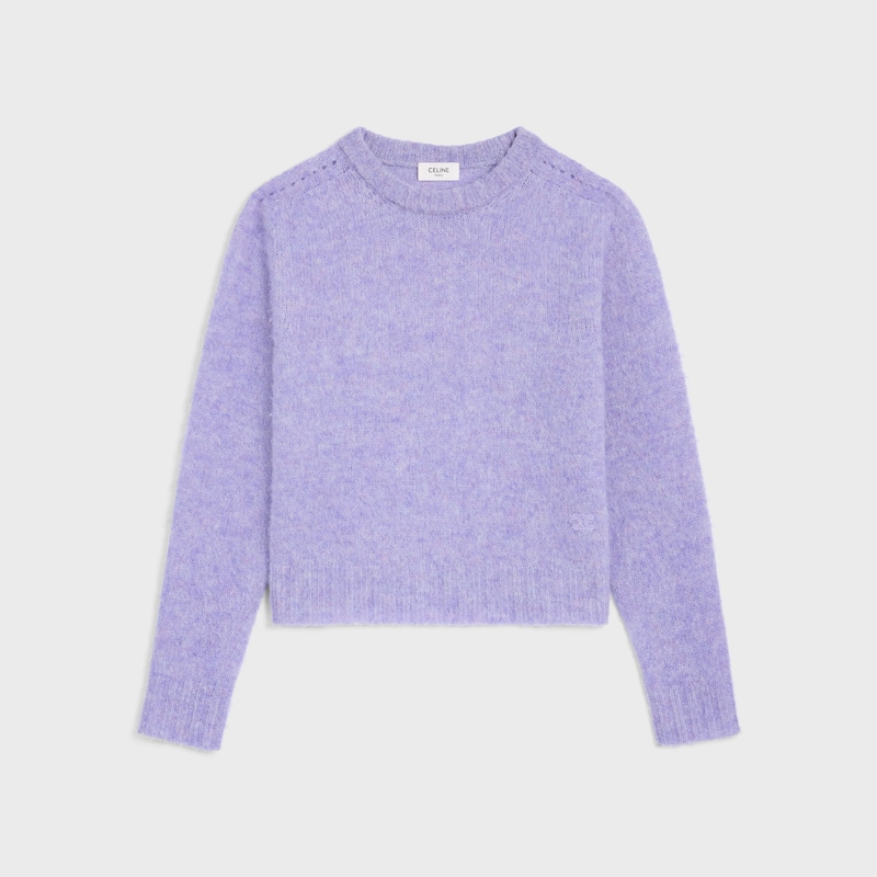 crewneck sweater in shetland wool