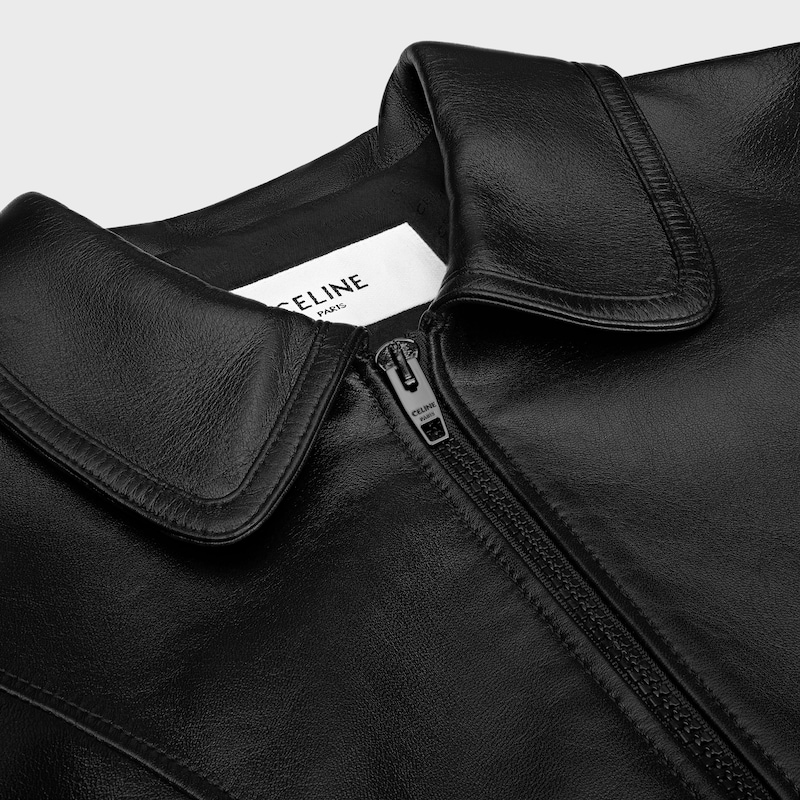 straight blouson jacket in soft lambskin