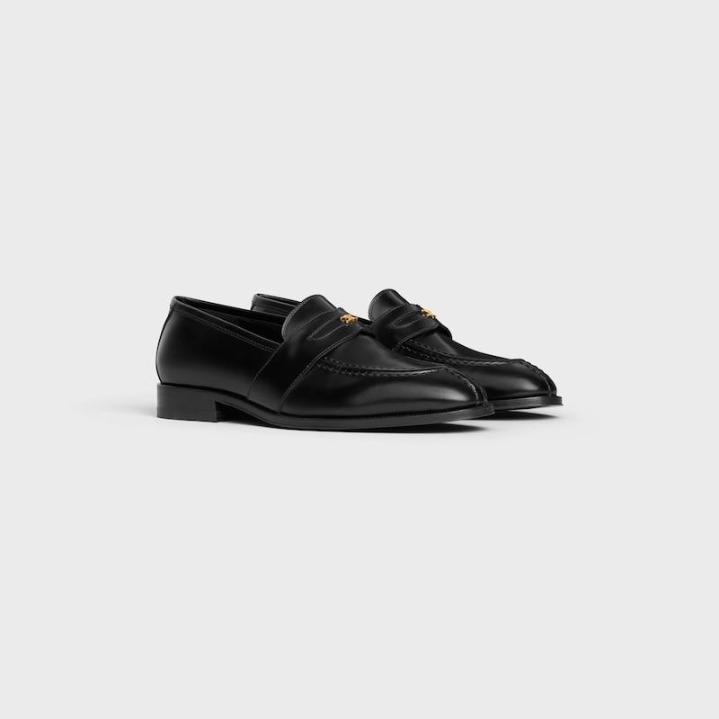 celine malaquais triomphe loafer in polished bullskin