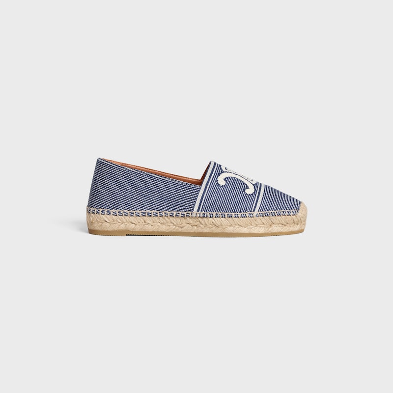 les espadrilles celine in striped textile with triomphe
