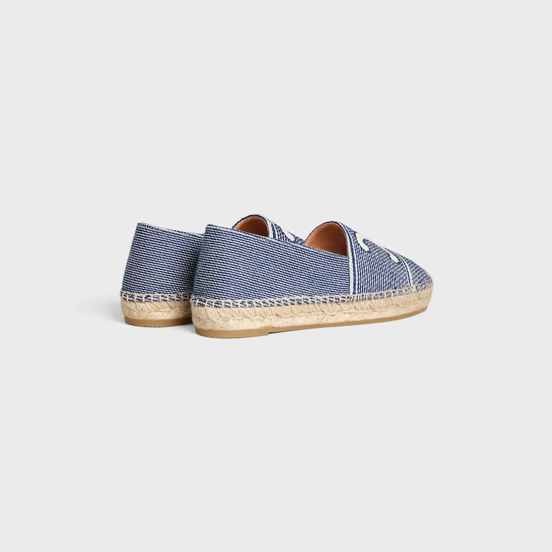 les espadrilles celine in striped textile with triomphe