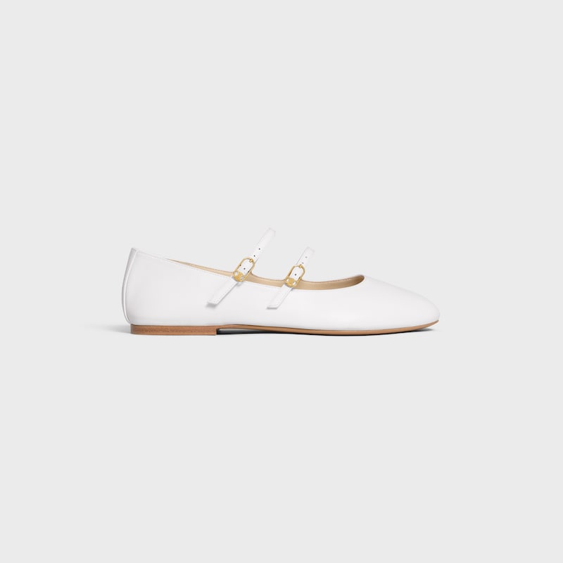 les ballerines celine double strap in lambskin