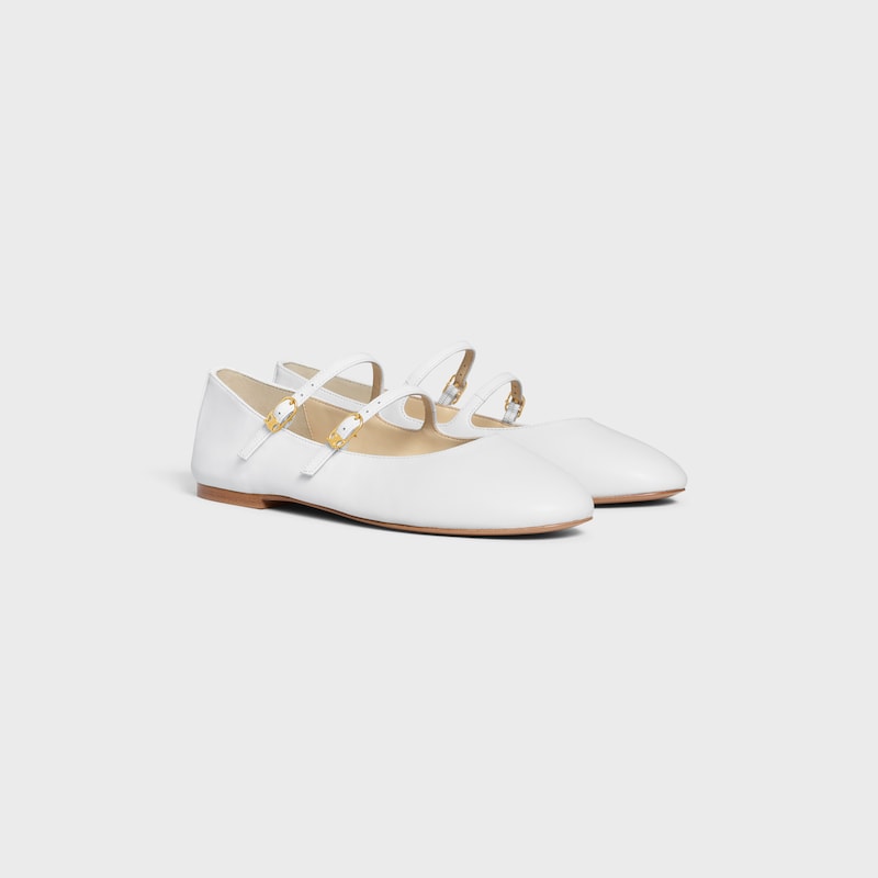 les ballerines celine double strap in lambskin