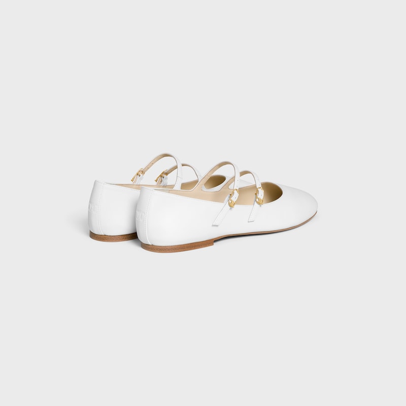 les ballerines celine double strap in lambskin