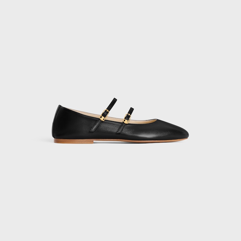 les ballerines celine double strap in lambskin