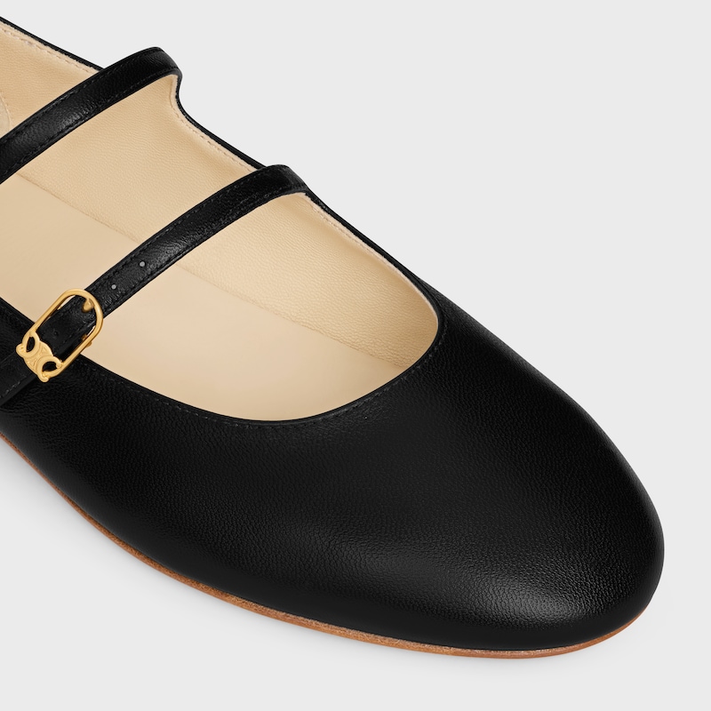 les ballerines celine double strap in lambskin