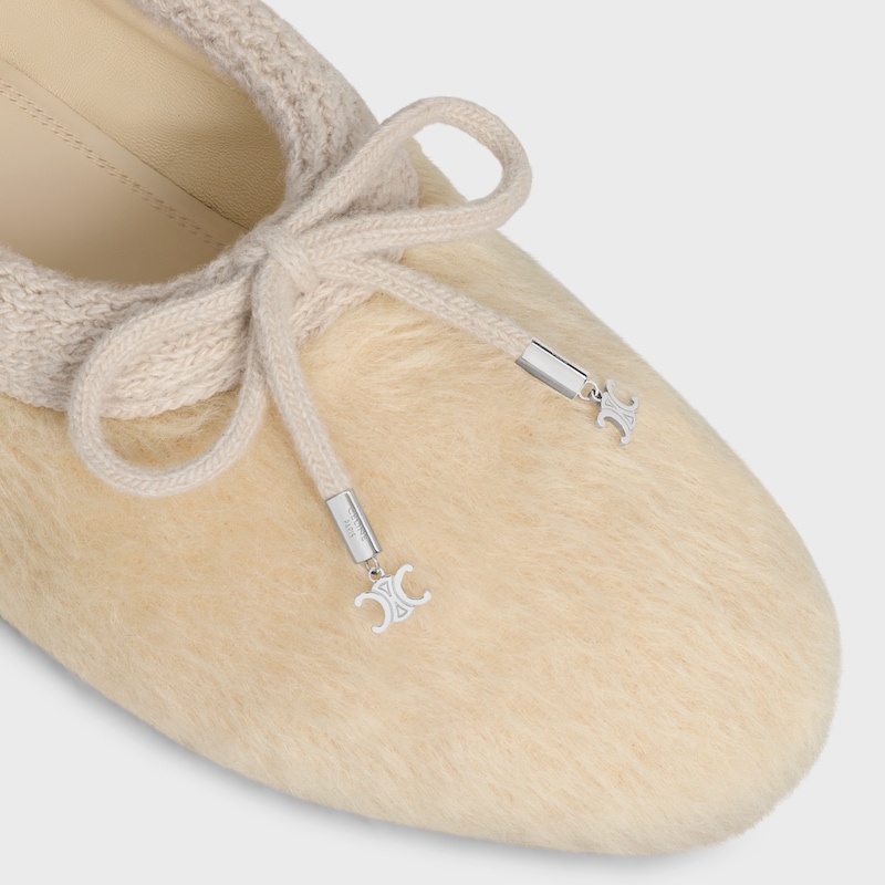 celine abby ballerina in alpaca wool fabric