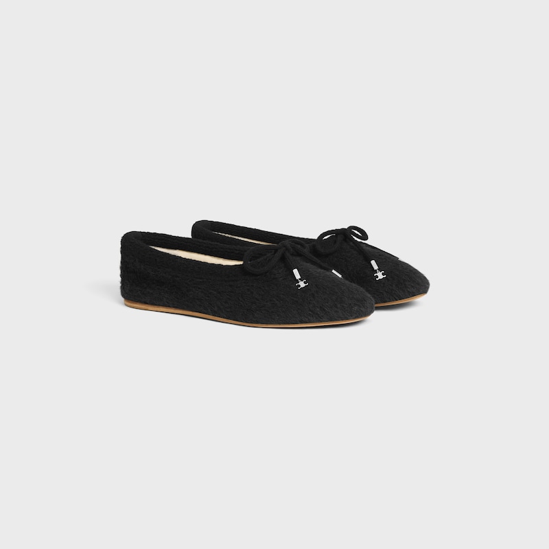 celine abby ballerina in alpaca wool fabric