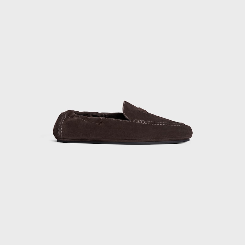celine adam loafer in suede calfskin