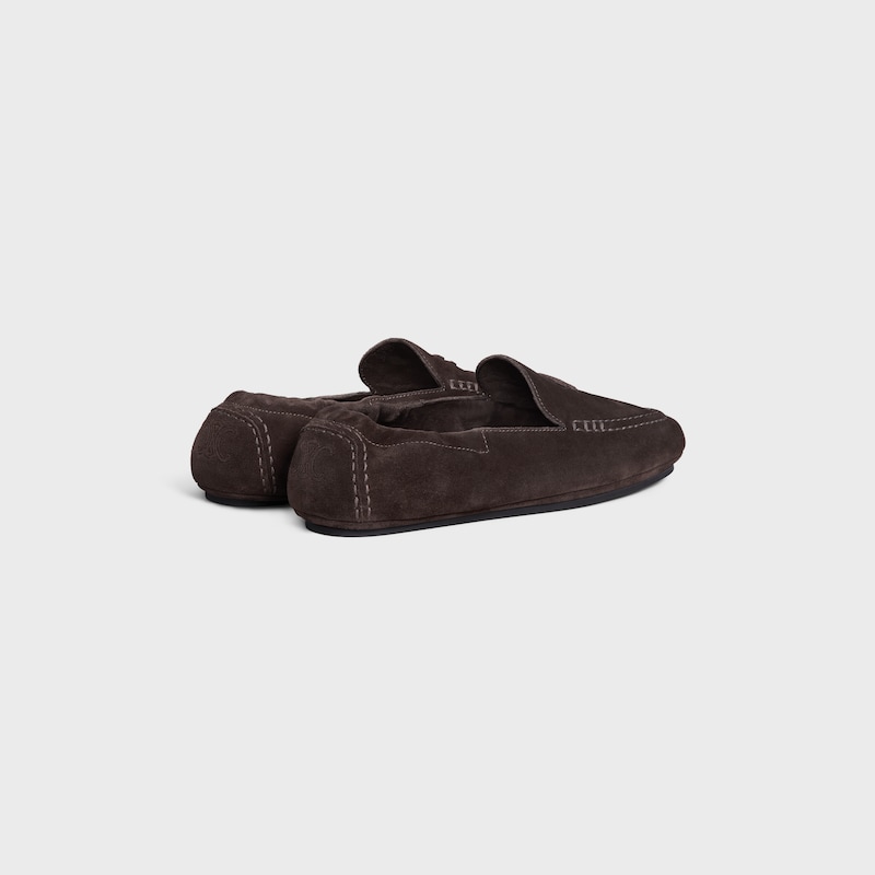 celine adam loafer in suede calfskin