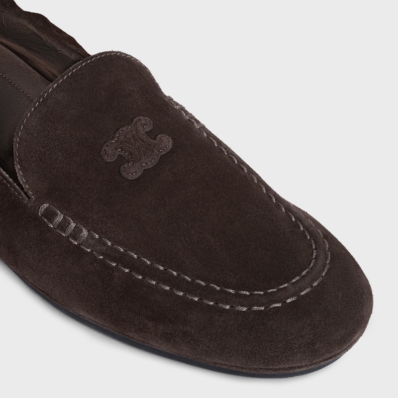 celine adam loafer in suede calfskin