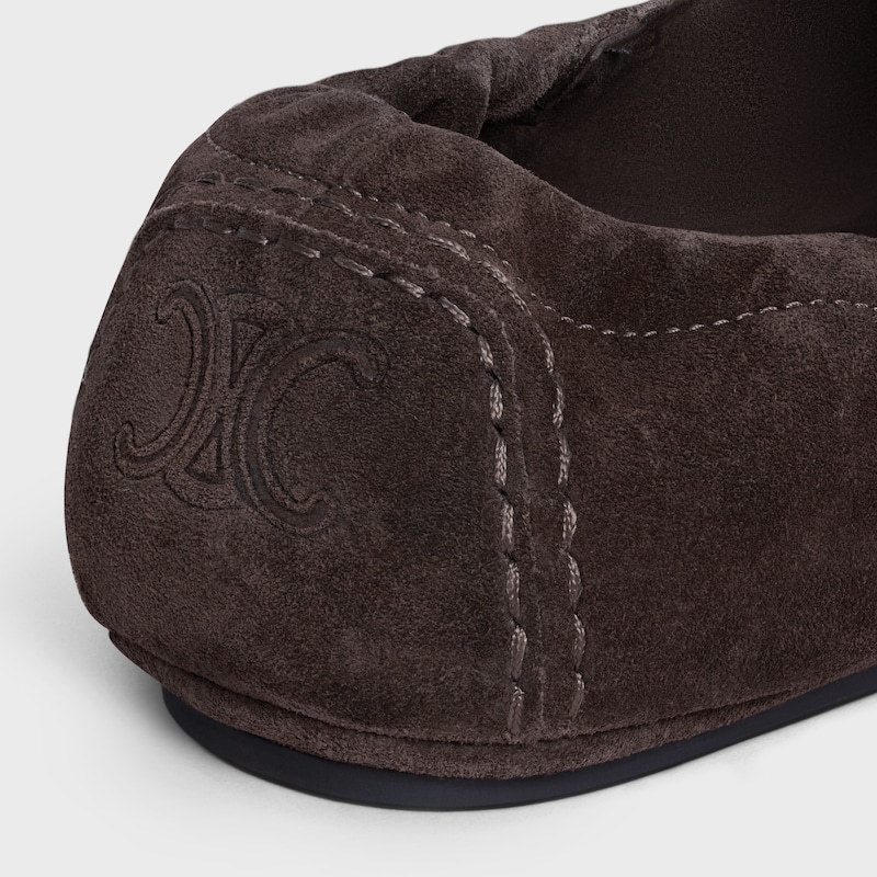 celine adam loafer in suede calfskin