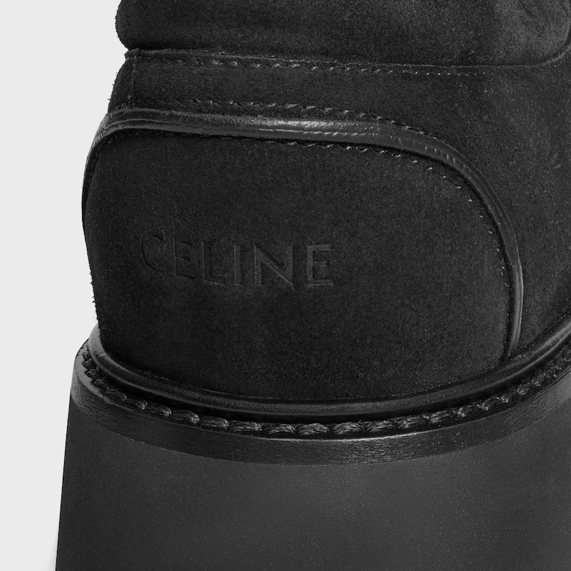 celine triomphe loafers in suede calfskin