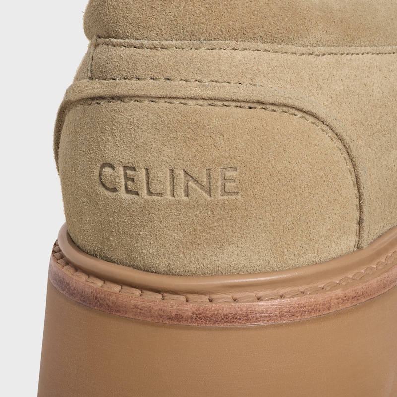 celine triomphe loafers in suede calfskin