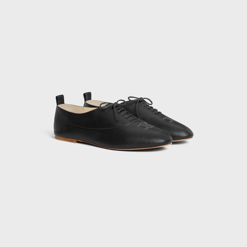 celine lise perforated triomphe richelieu in lambskin