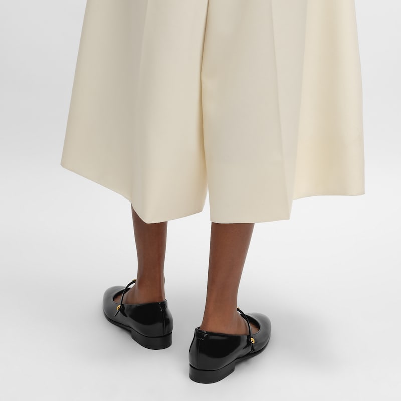 city - mary-jane ballerina in glossy calfskin