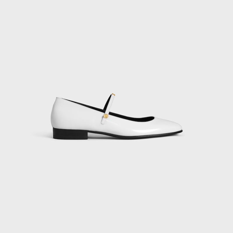 city - mary-jane ballerina in glossy calfskin
