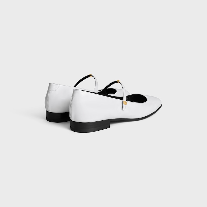city - mary-jane ballerina in glossy calfskin