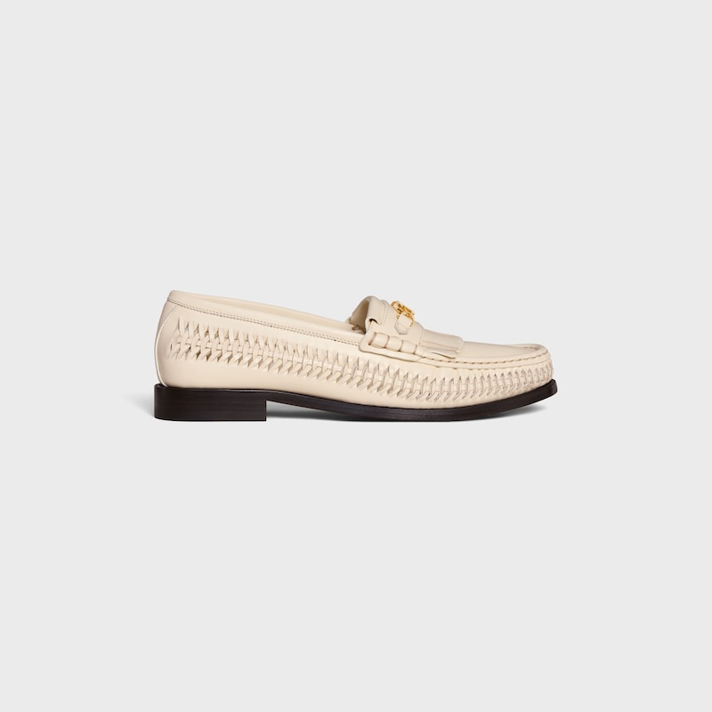 celine luco braided loafer in calfskin