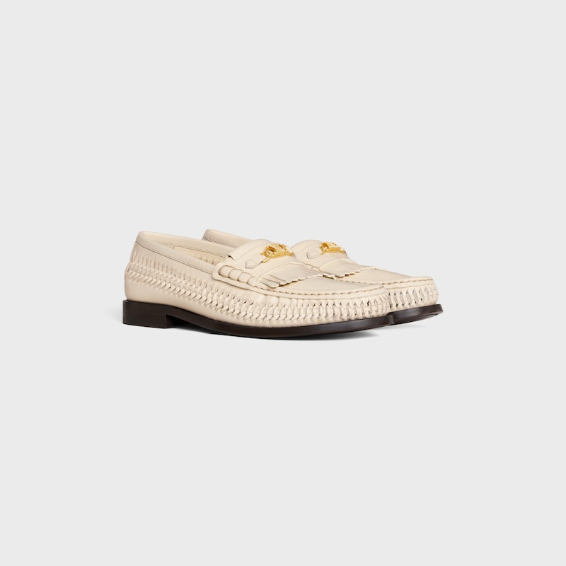 celine luco braided loafer in calfskin