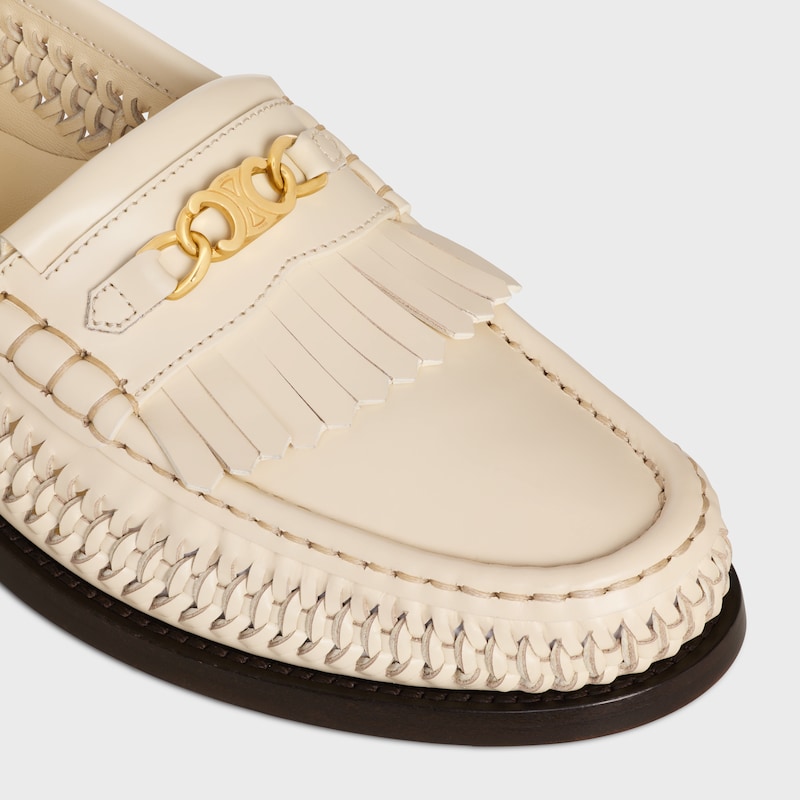 celine luco braided loafer in calfskin