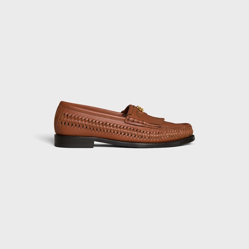 celine luco braided loafer in calfskin