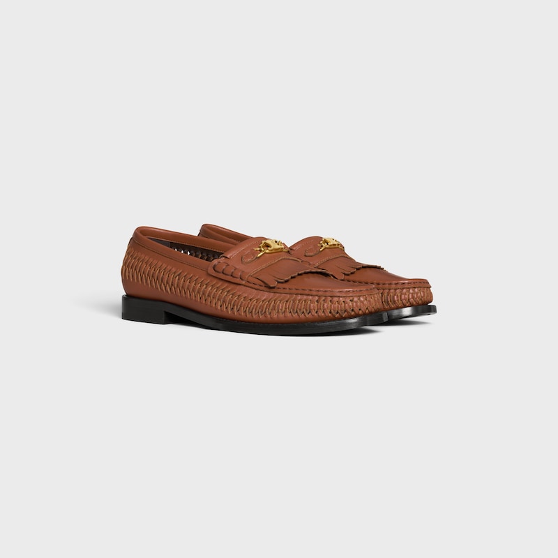 celine luco braided loafer in calfskin