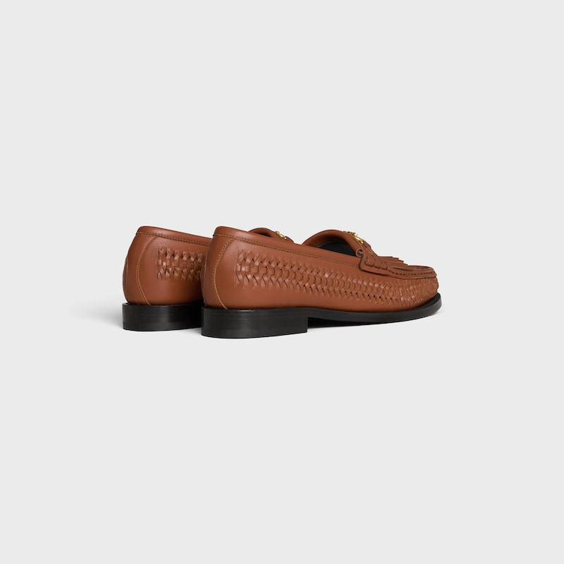 celine luco braided loafer in calfskin