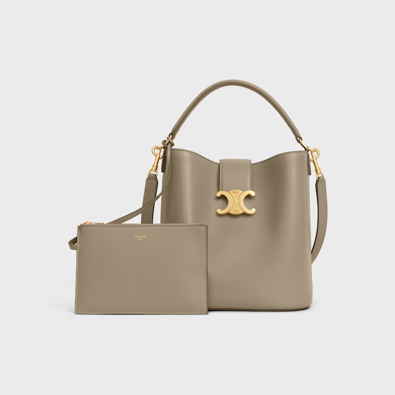 medium bucket louise in smooth calfskin