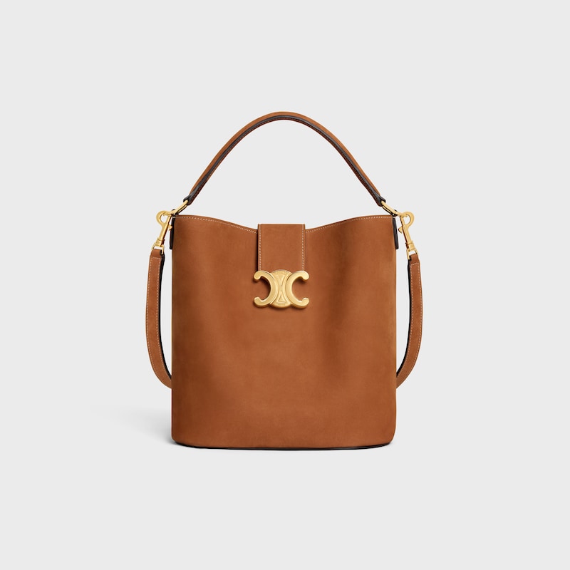 medium bucket louise in nubuck calfskin