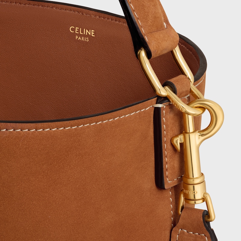 medium bucket louise in nubuck calfskin