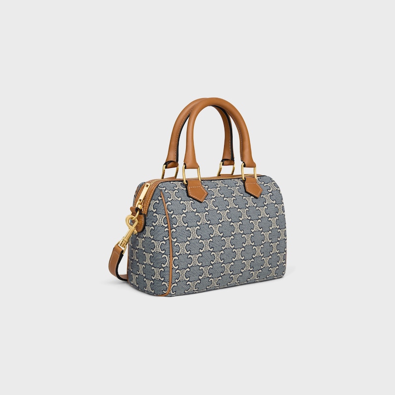 small boston in triomphe jacquard and calfskin