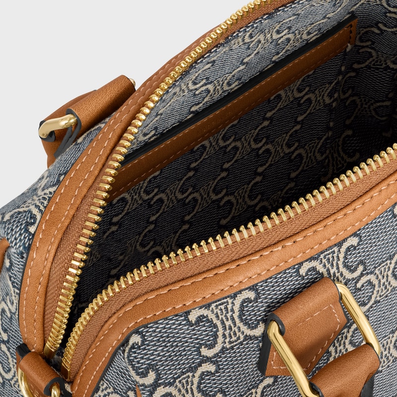 small boston in triomphe jacquard and calfskin