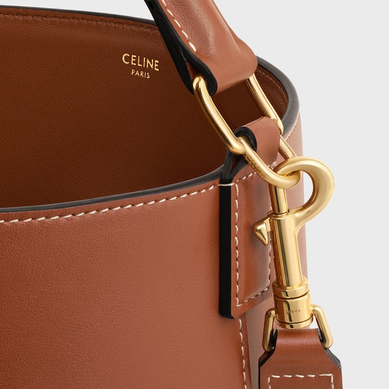 medium bucket louise in smooth calfskin