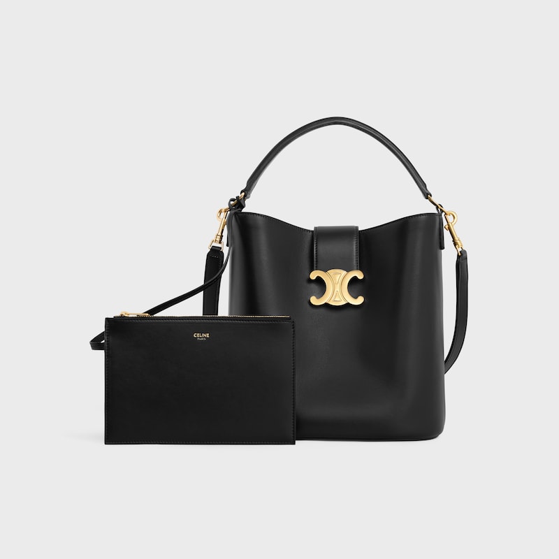 medium bucket louise in smooth calfskin